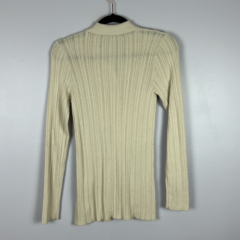 Rails Aurora Canvas Ribbed Cotton Silk Blend Long Sleeve Cardigan Sweater Small - Picture 15 of 15